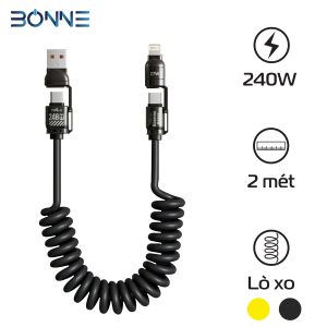 Cáp Sạc Lò Xo BC29 PLUS 240W