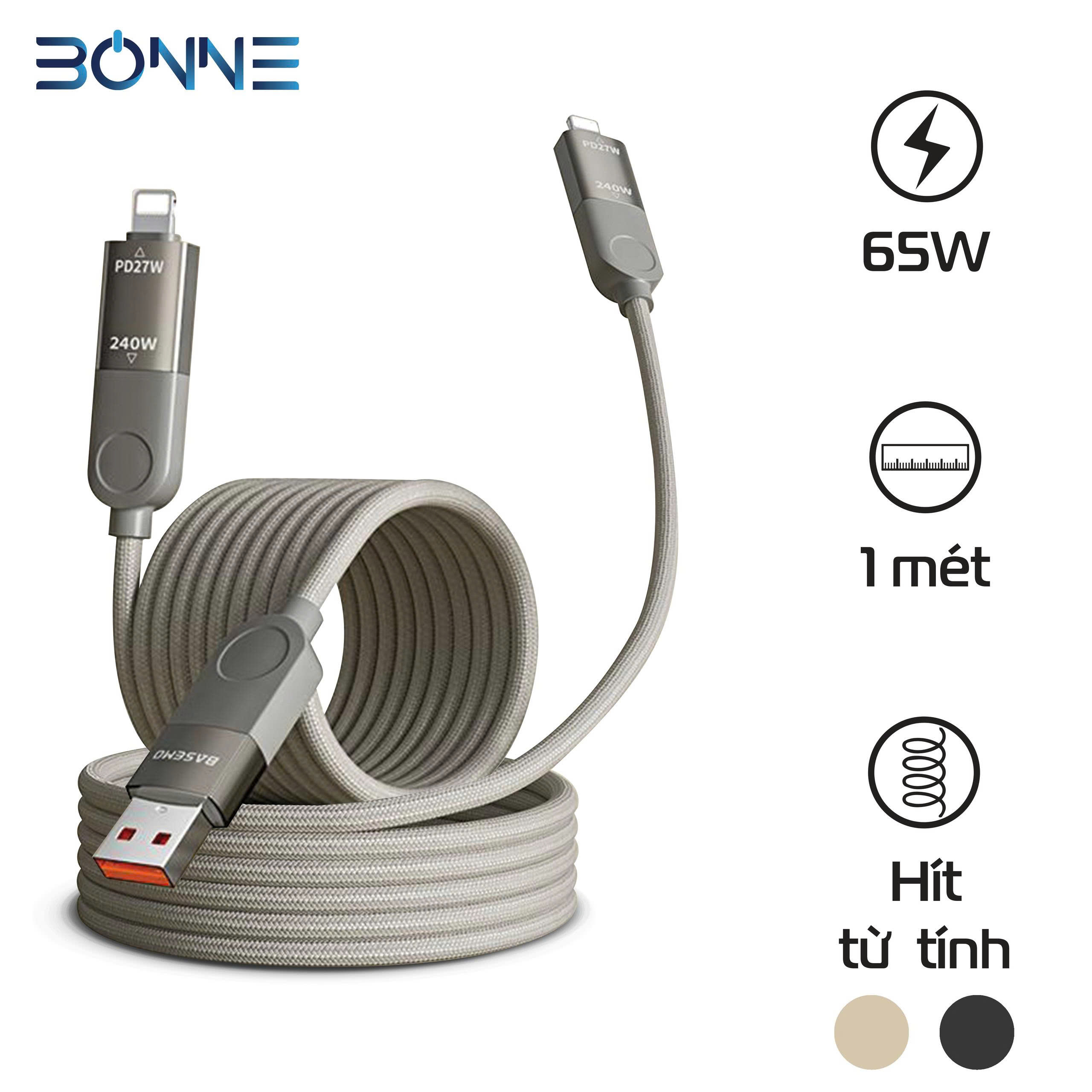 Cáp Sạc BASEMO Từ Tính 4in1 65W